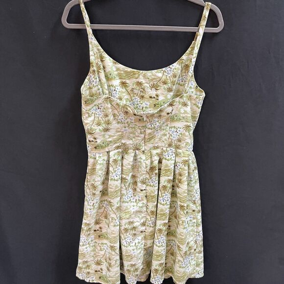 Surf Chick Womens Summer Dress Size Medium Hawaiian Palm Print - Picture 8 of 8